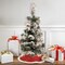Northlight 2' Pre-Lit Medium Flocked Bristol Pine Artificial Christmas Tree - Warm Clear LED Lights